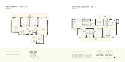 3 BHK Small — Type 4 floor plan