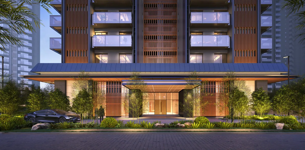 Krisumi Forest Reserve entrance arrival render