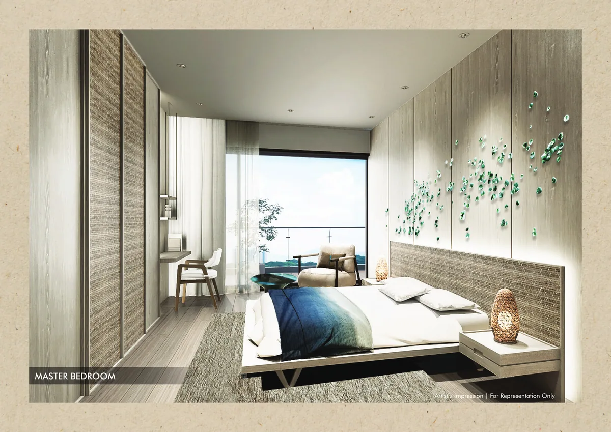 Krisumi Forest Reserve master bedroom balcony view render