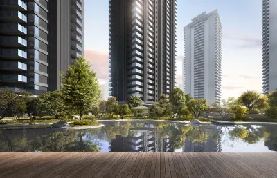 Lake feature within the masterplan
