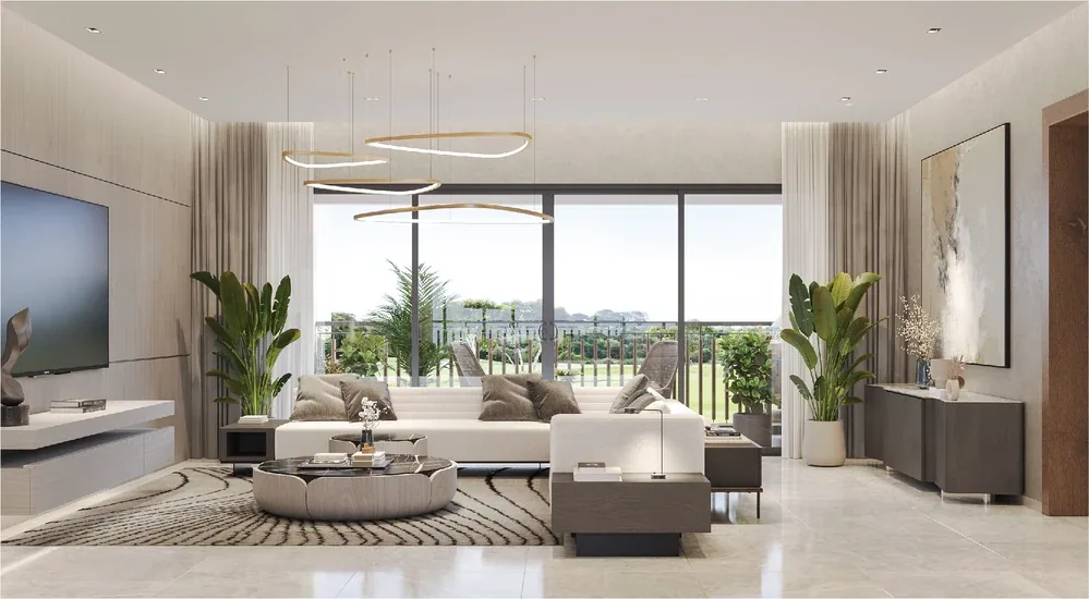 Sobha Aranya interior living room ,  3 BHK Sector 80 Karma Lakelands Gurgaon